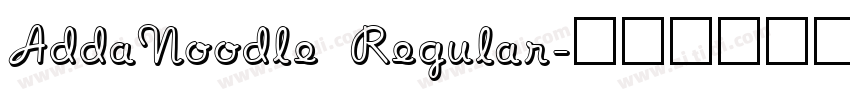 AddaNoodle Regular字体转换